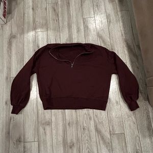 cropped banana republic quarter zip